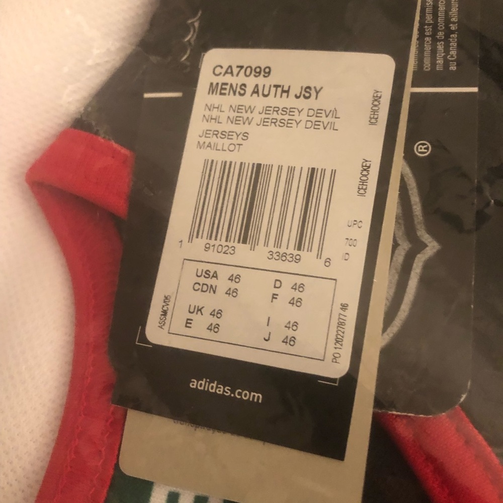 SOLD! Auth. Adidas New Jersey Devils jersey SZ S!! - Picture 13 of 15